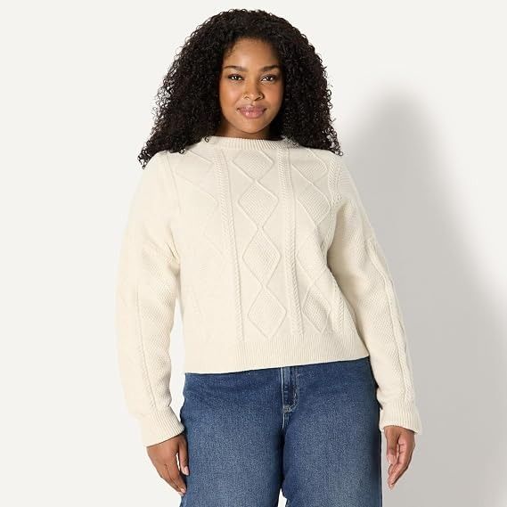 Cream Cable Knit Sweater imagen 3